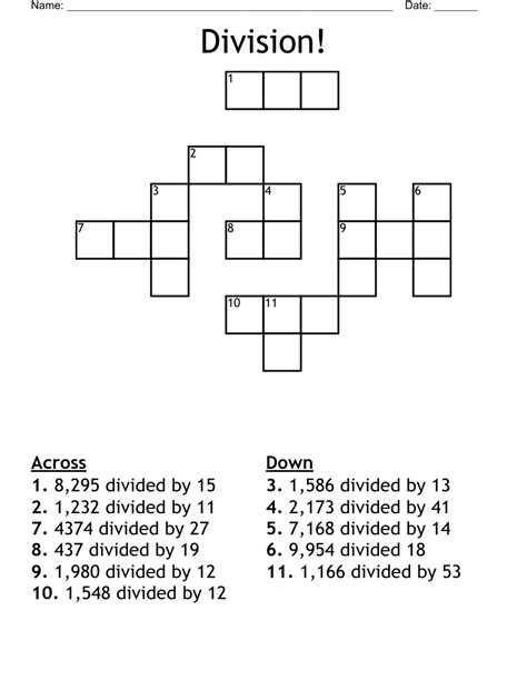 divide crossword clue